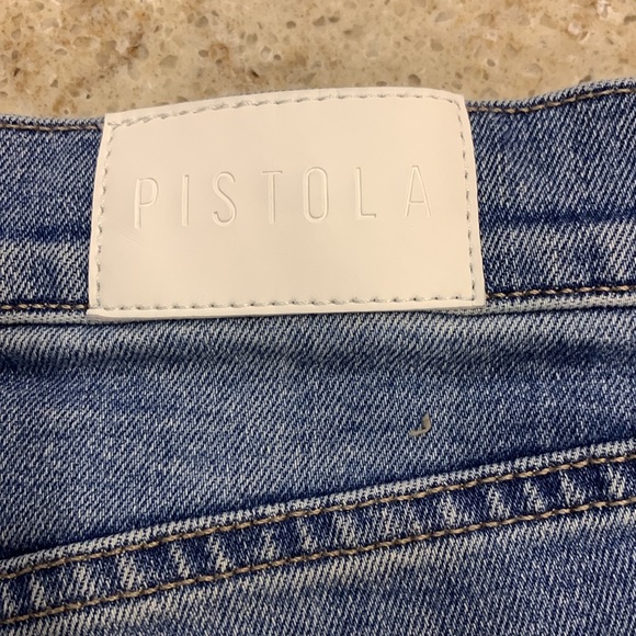 Pistola High Rise Boot Cut Colleen Tower Raw Split Hem Denim Jeans Size 29 - Picture 14 of 14